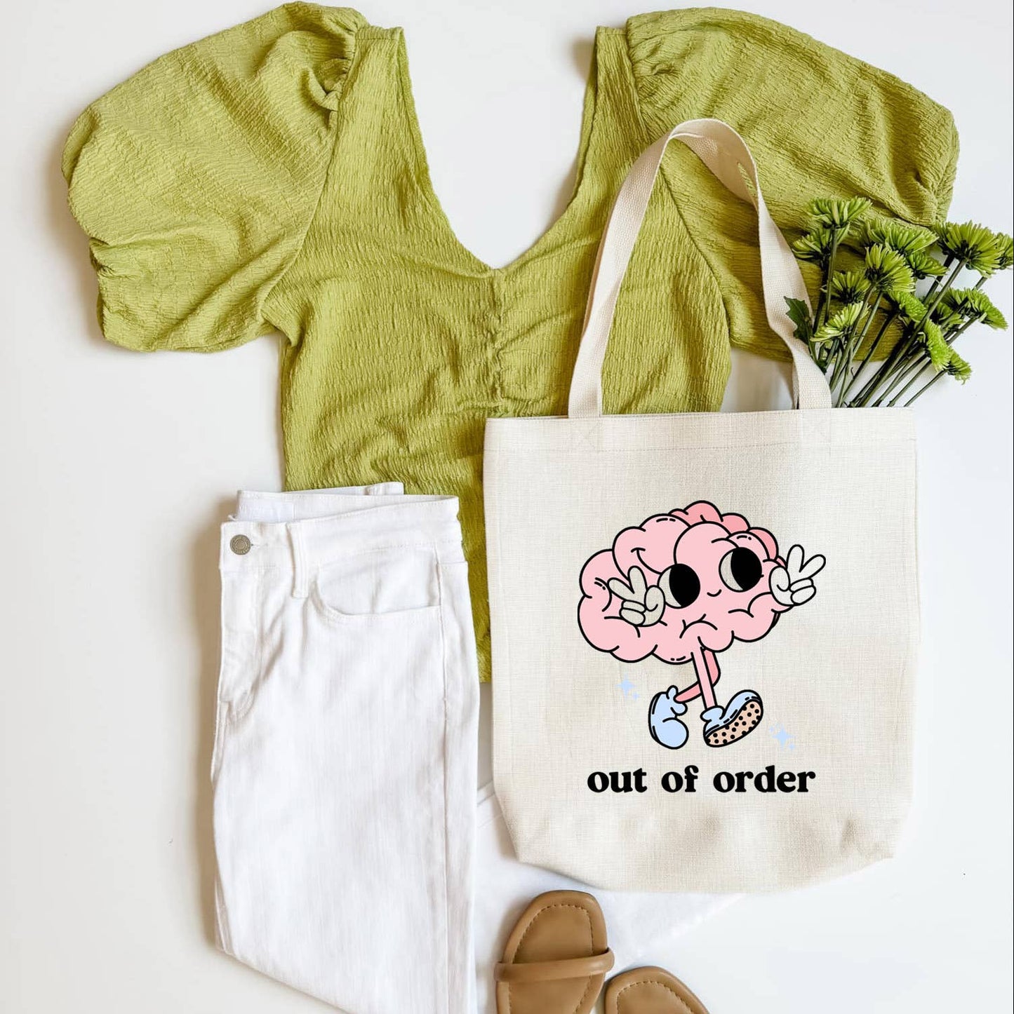 Out of Order Funny Tote Bag, Shoulder Bag, Book Bag