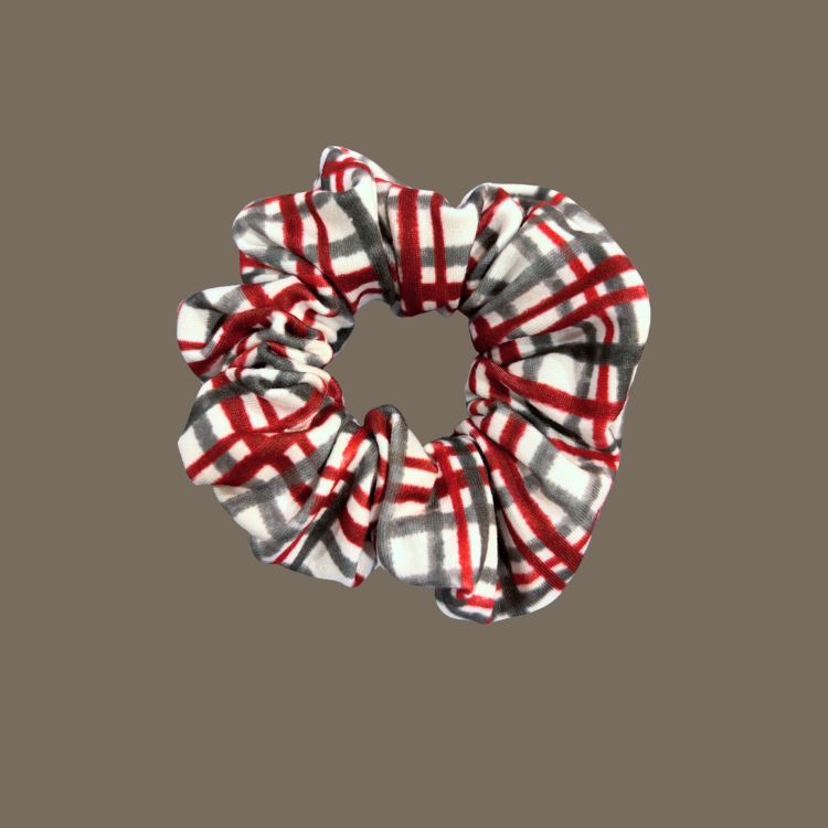 Holiday Check Scrunchie