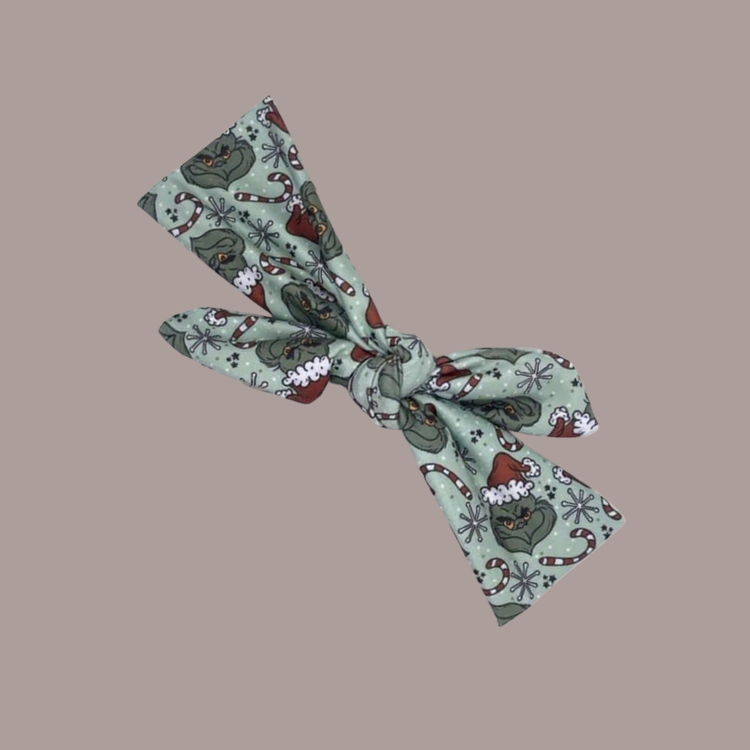 You're A Mean One Tied Headband