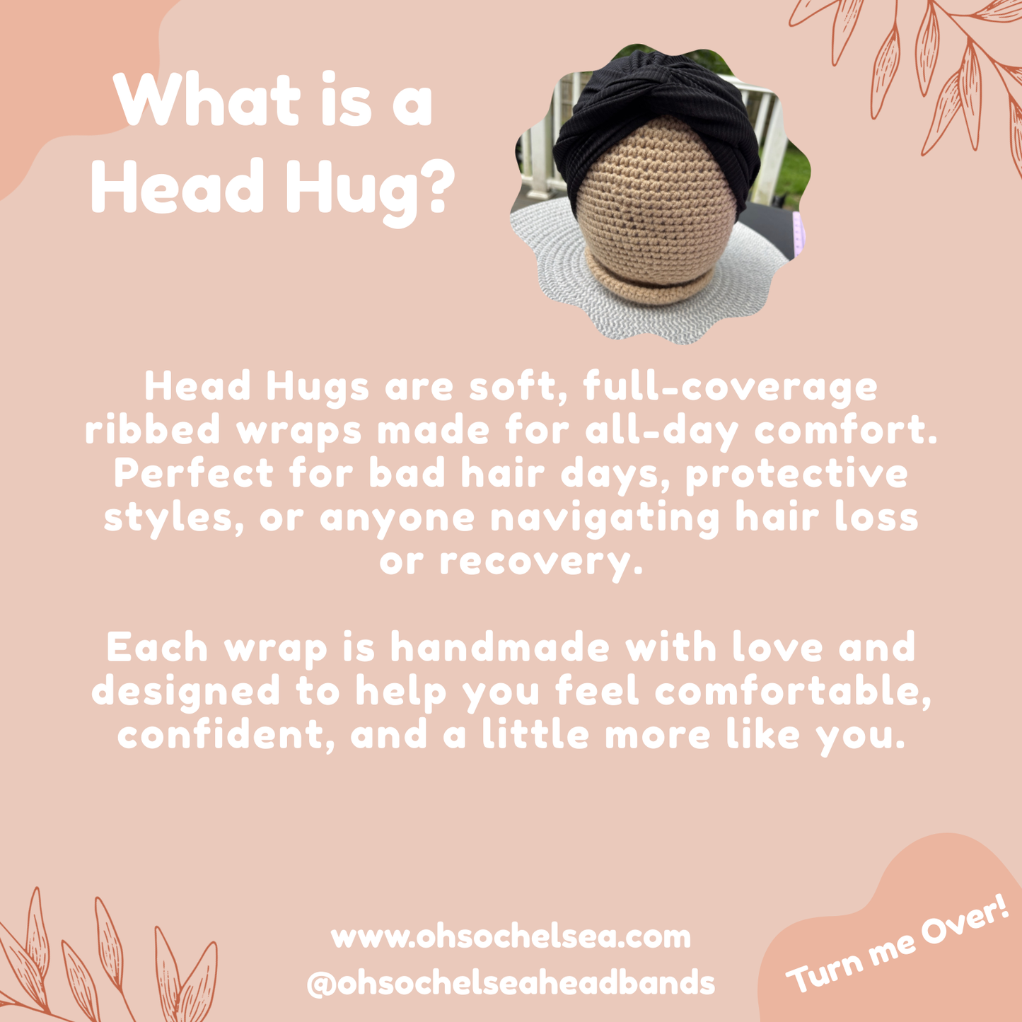 Black Ribbed Head Hug