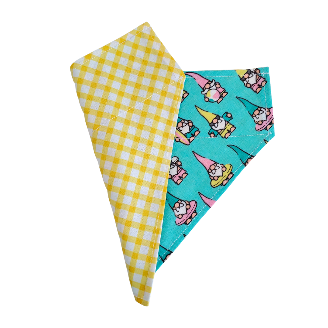 Summer Gnomes - Reversible Dog Collar Bandana