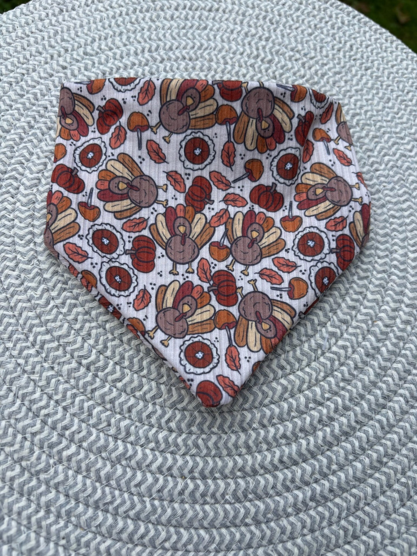 Gobble Gobble Ribbed Scrunchie Bandana