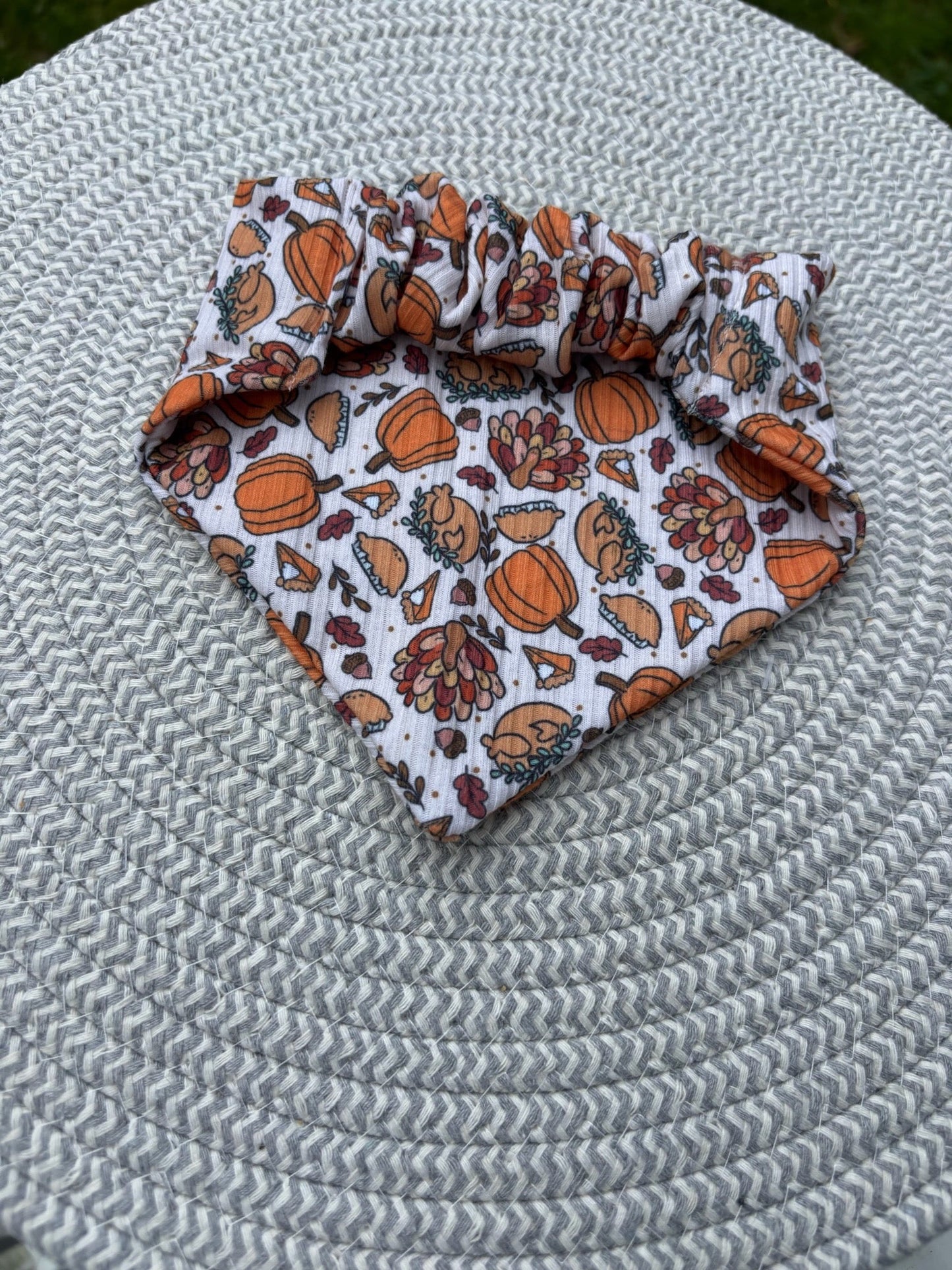Feast Mode Ribbed Scrunchie Bandana