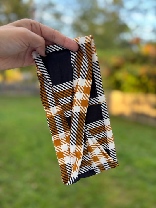 Fall Flannel Twist Headband