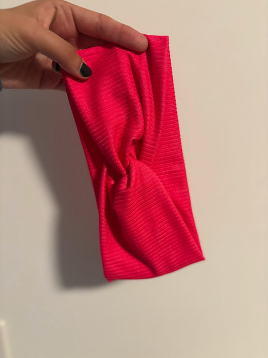 Hot Pink Ribbed Willow Knot