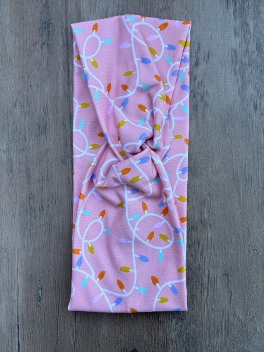 Pink Twinkle Lights Willow Knot