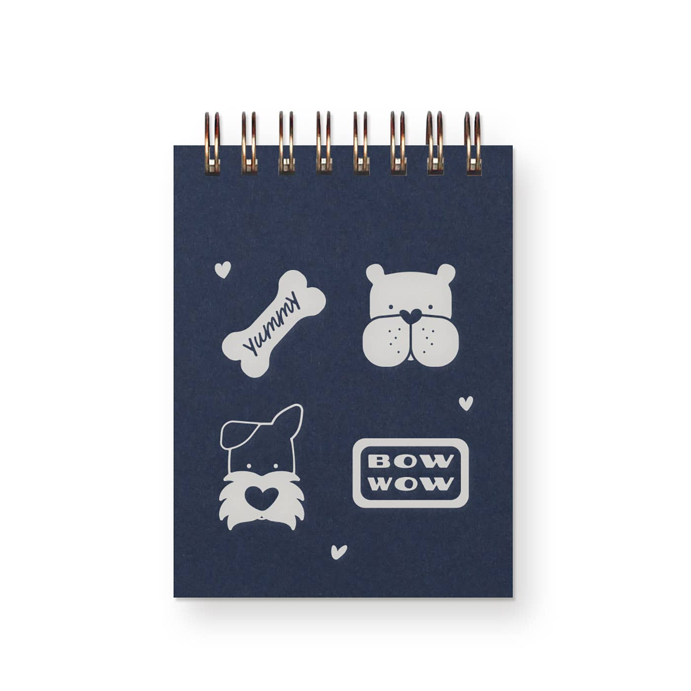 Bow Wow Dog Mini Jotter - Deep Blue