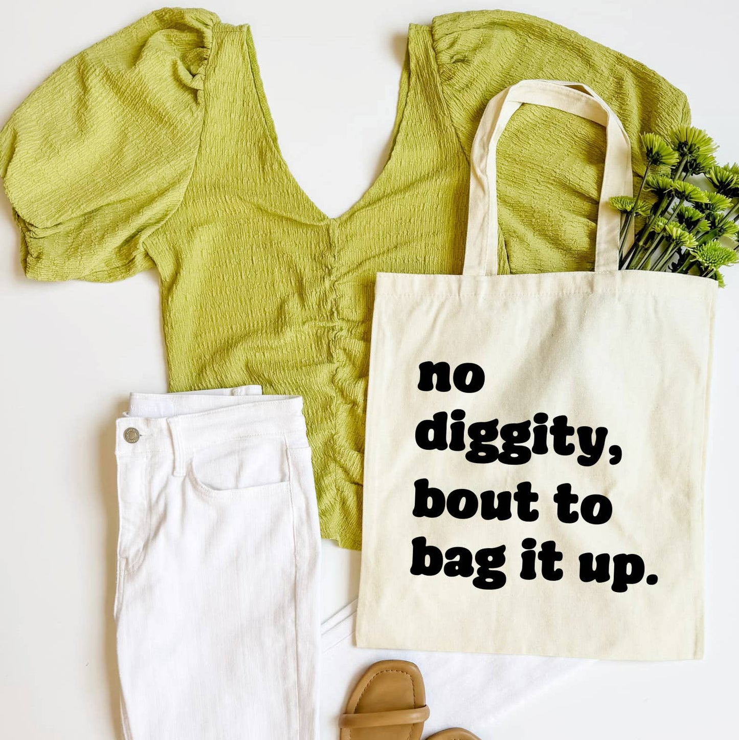 No Diggity Bout to bag it Up Funny Tote Bag, Shoulder Bag
