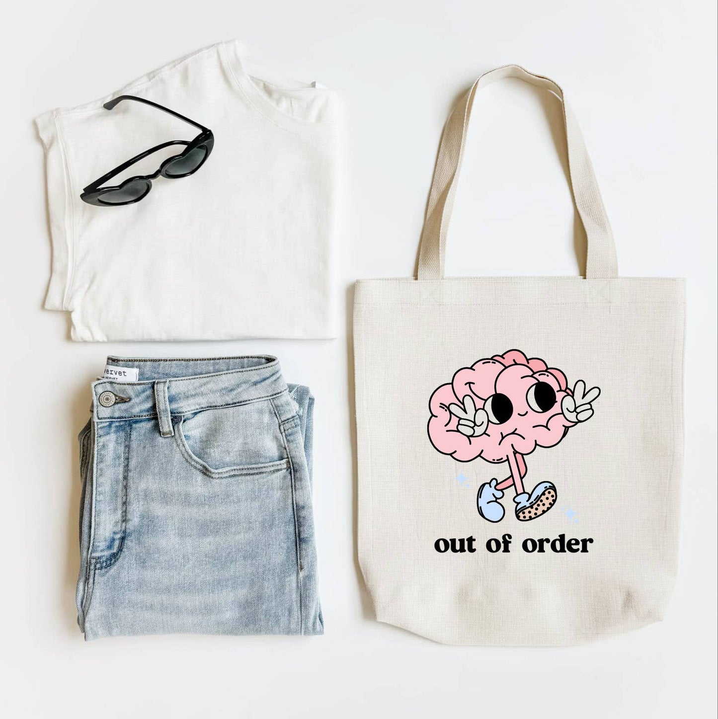 Out of Order Funny Tote Bag, Shoulder Bag, Book Bag