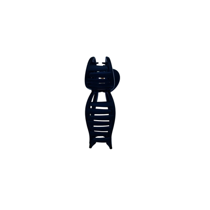 Black Matte Bow Claw Clip  