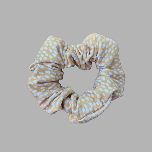 Yellow Speckles Scrunchie