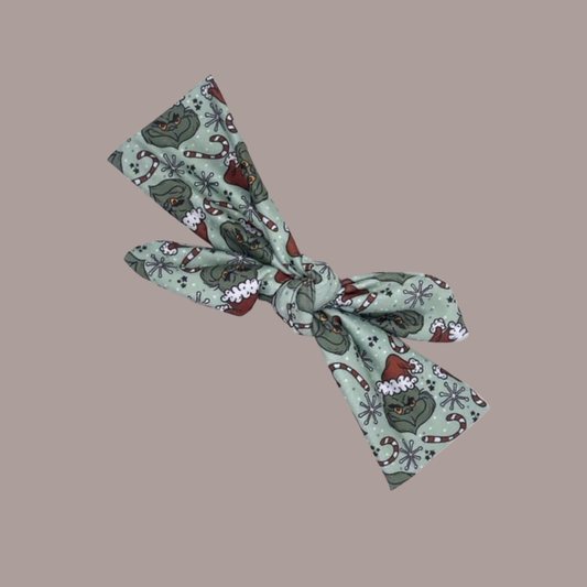 You're A Mean One Tied Headband