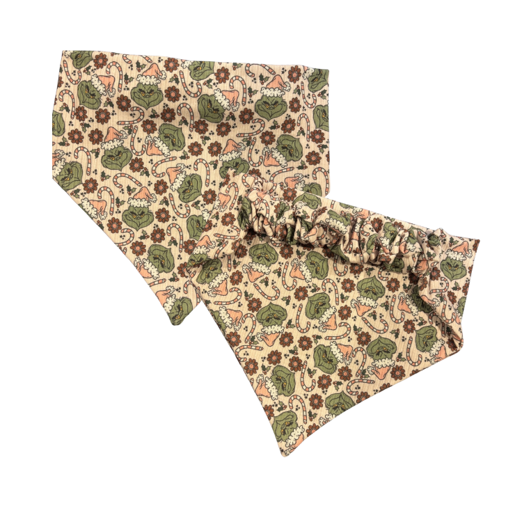 Who-Ville Sparkle Ribbed Scrunchie Bandana