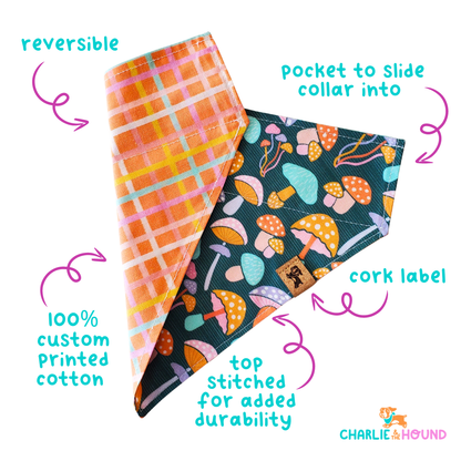 Pink Ball Is Life - Reversible Dog Collar Bandana