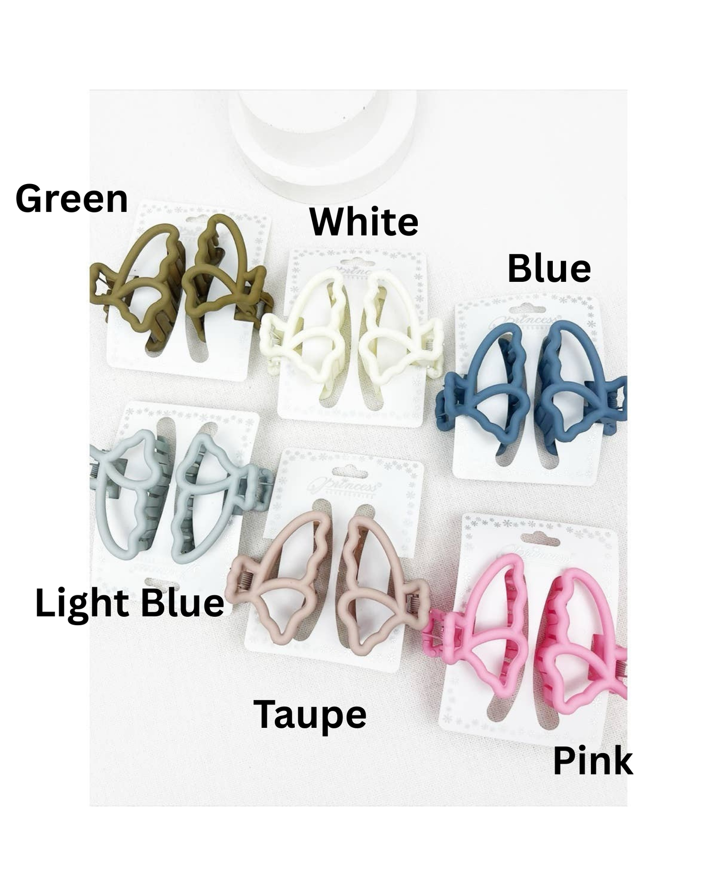 Butterfly Matte Pastel Daisy Hair Clips