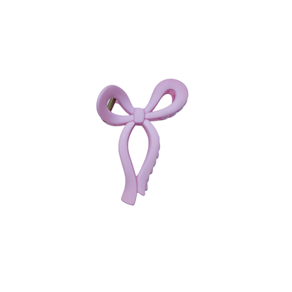 Bubblegum Matte Bow Claw Clip  
