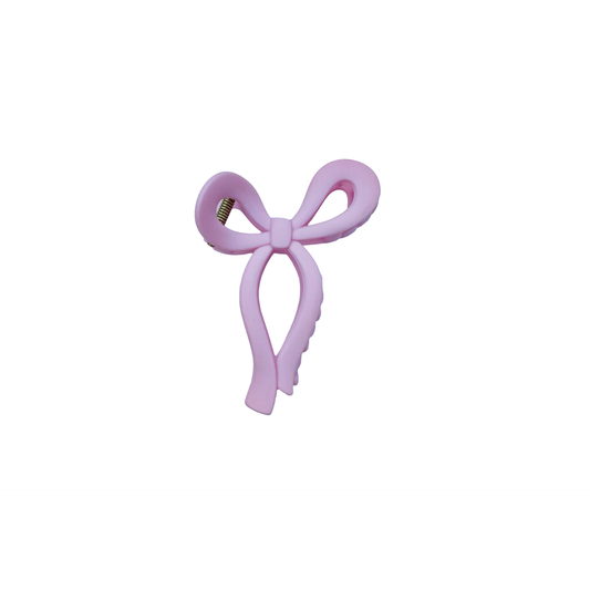 Bubblegum Matte Bow Claw Clip  