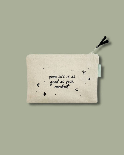 Good As Your Mindset Small Canvas Zipper Pouch