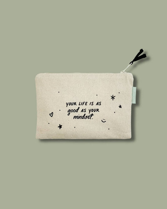 Good As Your Mindset Small Canvas Zipper Pouch