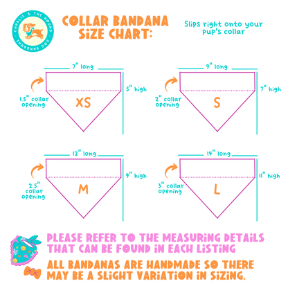 Lucky Cupcakes - Reversible Dog Collar Bandana