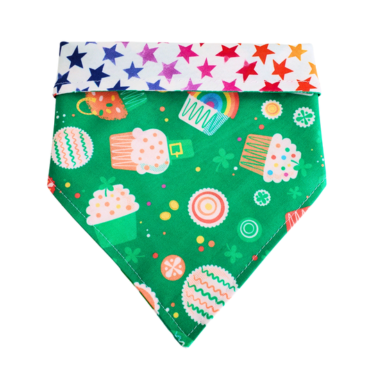 Lucky Cupcakes - Reversible Dog Collar Bandana