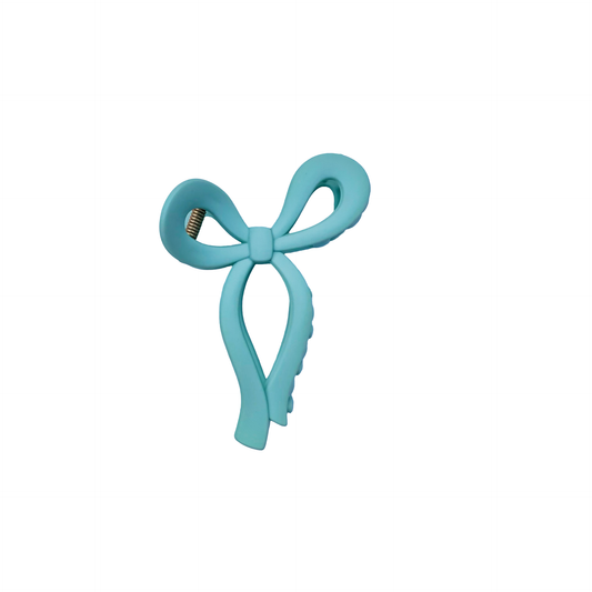 Mint Matte Bow Claw Clip   