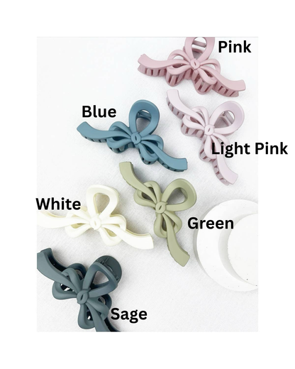 Knotted Bow Soft Tone Matte Hair Claw