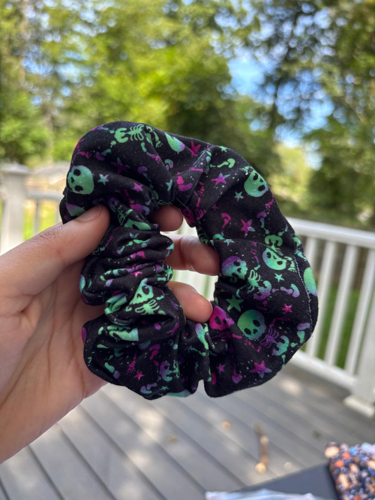 Neon Bones Scrunchie