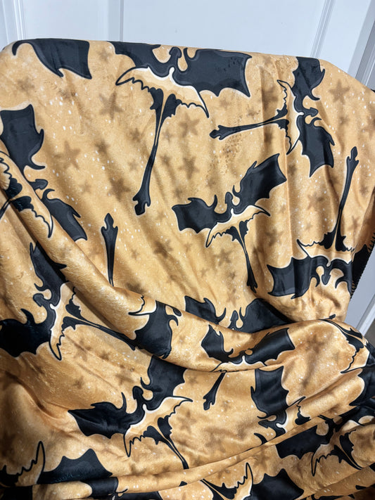 Black & Gold Dragons Sherpa Blanket