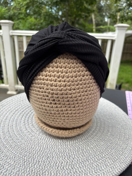 Black Ribbed Head Hug