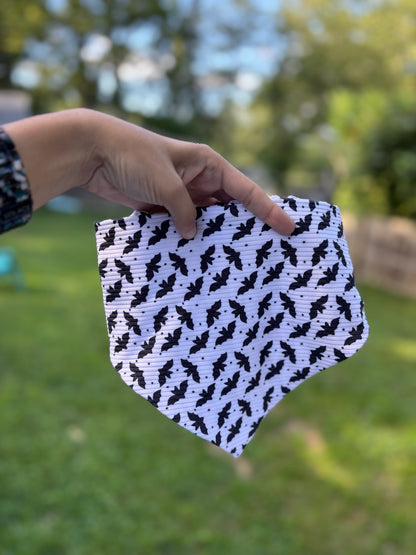 Batty for You Ribbed Scrunchie Bandana