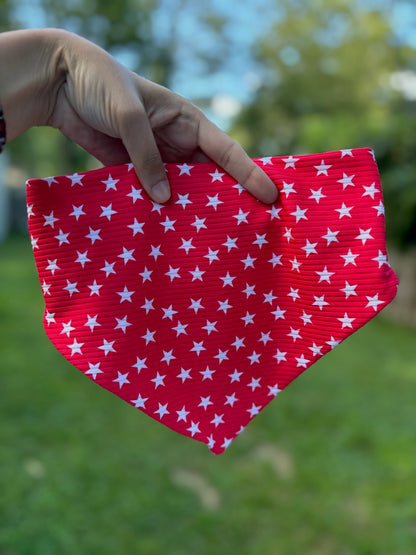 Red White & You Ribbed Scrunchie Bandana