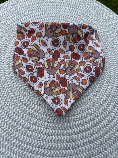 Gobble Gobble Ribbed Scrunchie Bandana