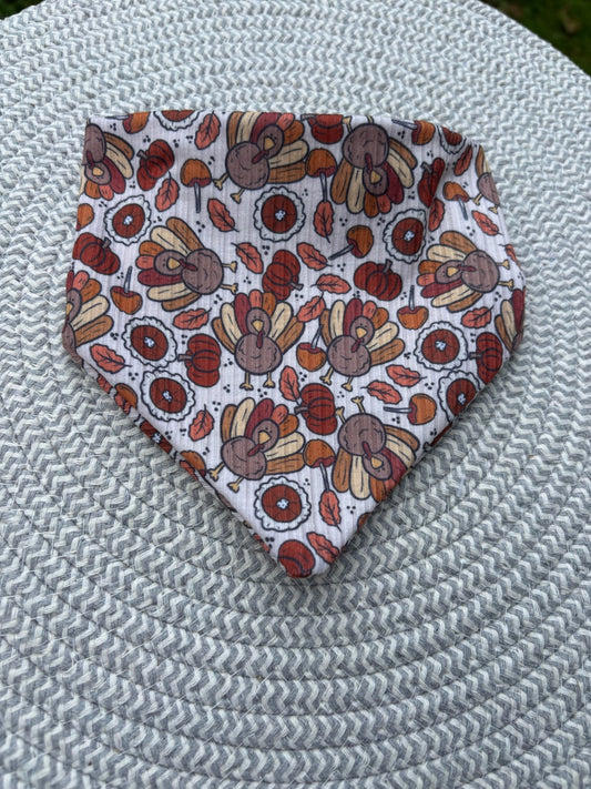 Gobble Gobble Ribbed Scrunchie Bandana