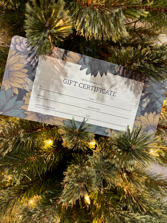 Oh So Chelsea Gift Certificate