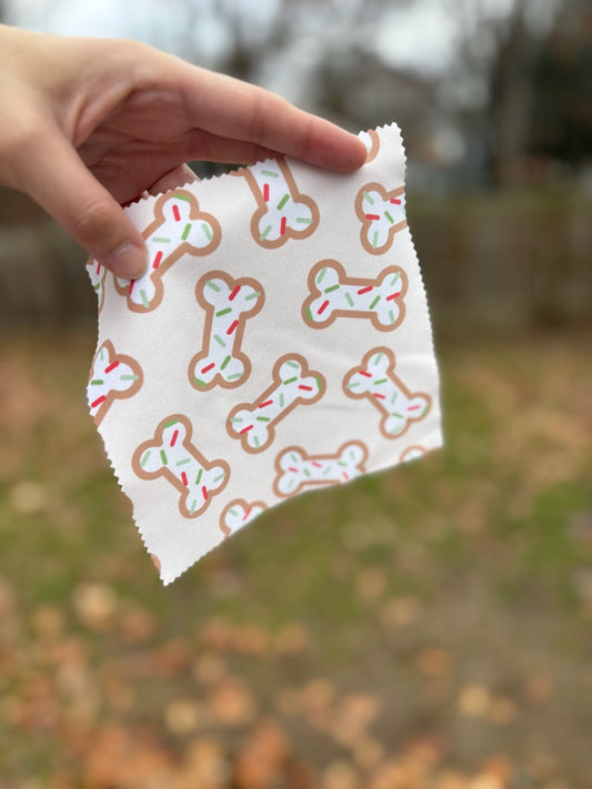 Christmas Dog Cookies Lens Cloth