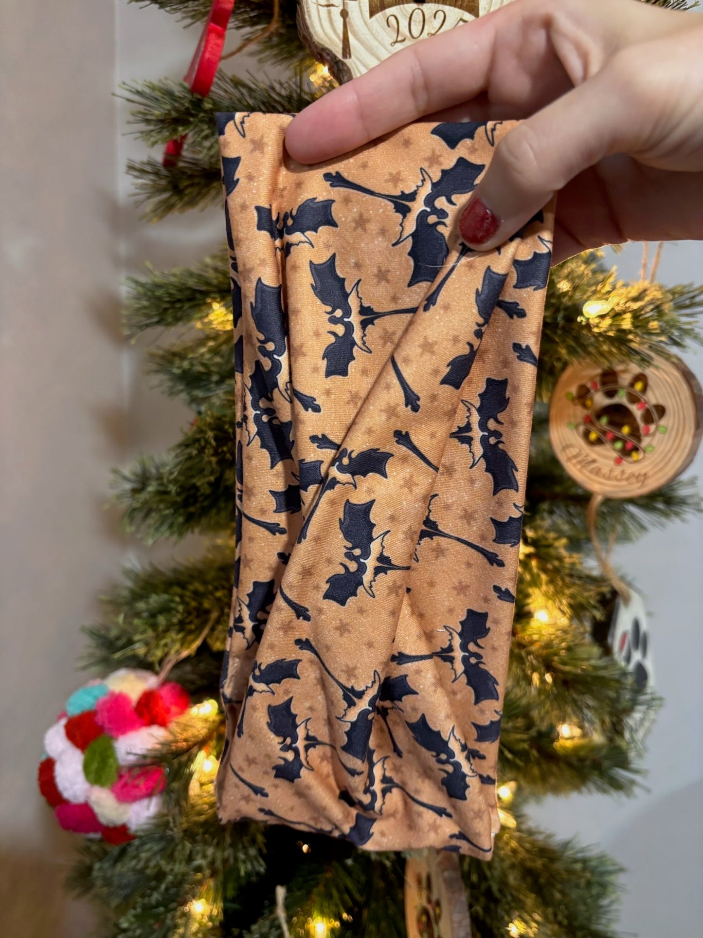 Black & Gold Dragons Twist Headband