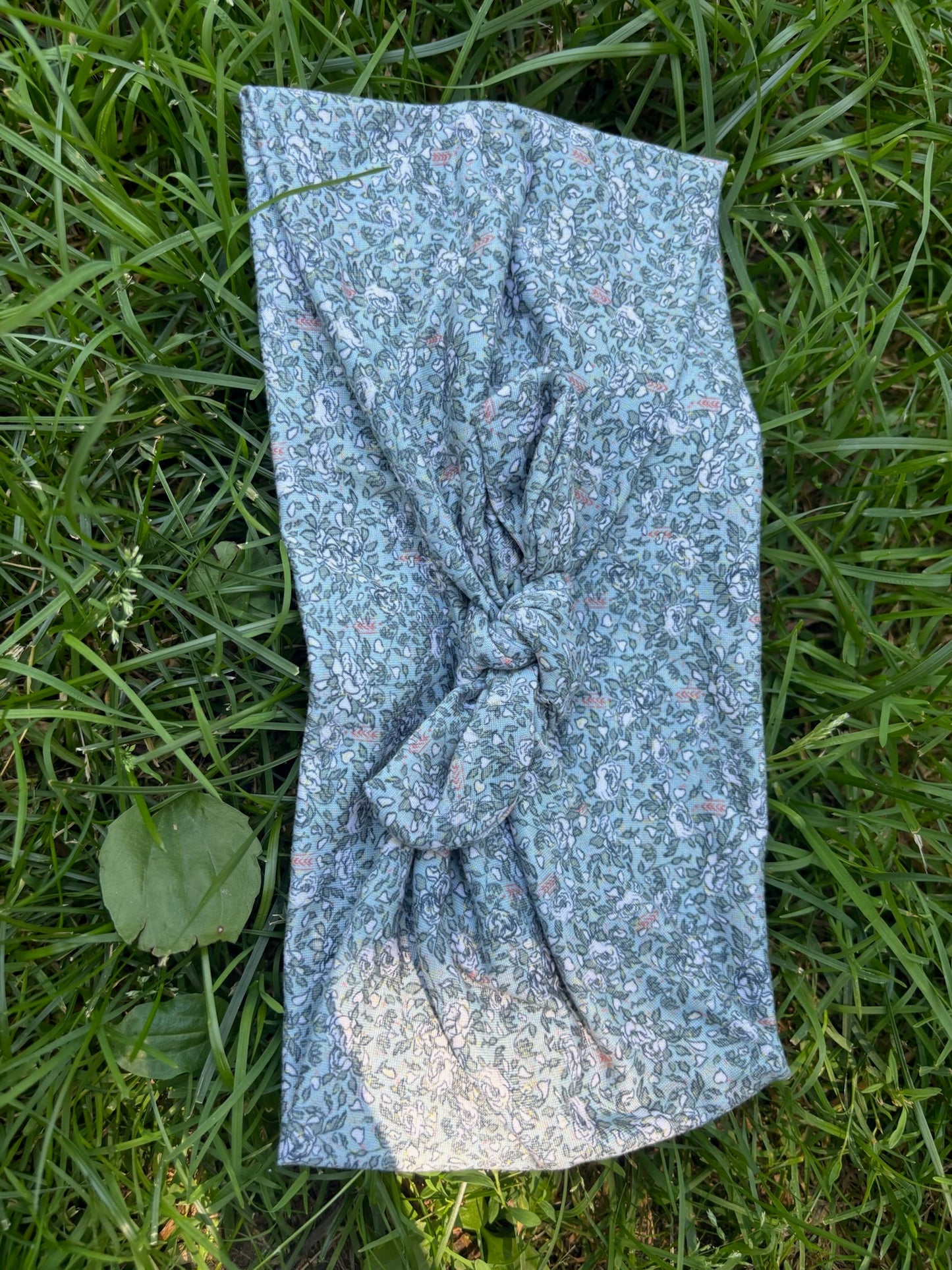 Sage Dainty Floral Faux Bow Headband