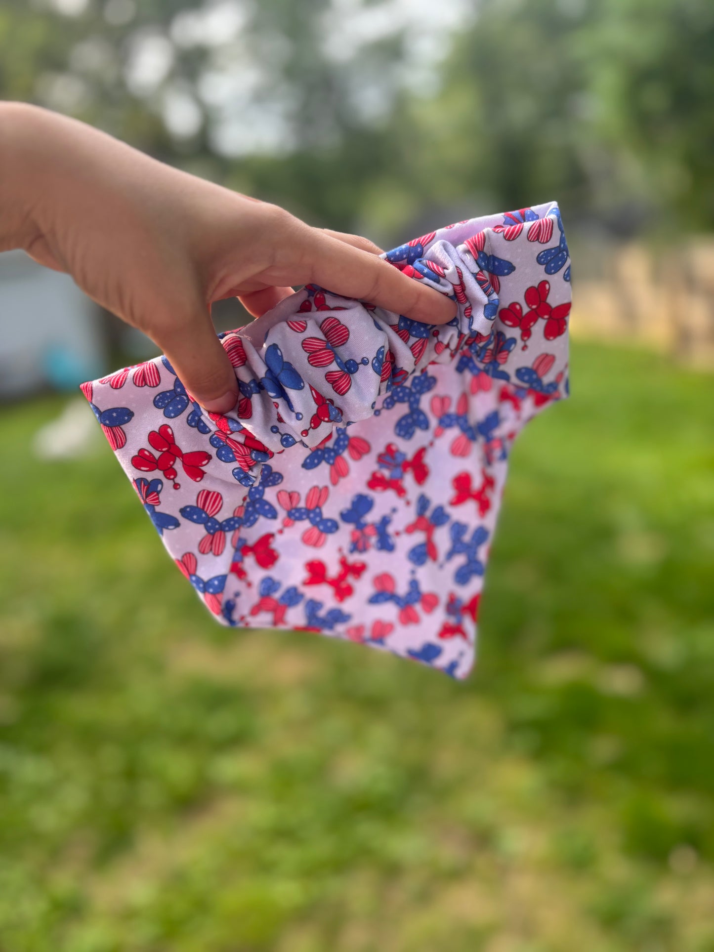 Star Spangled Balloons Scrunchie Bandana
