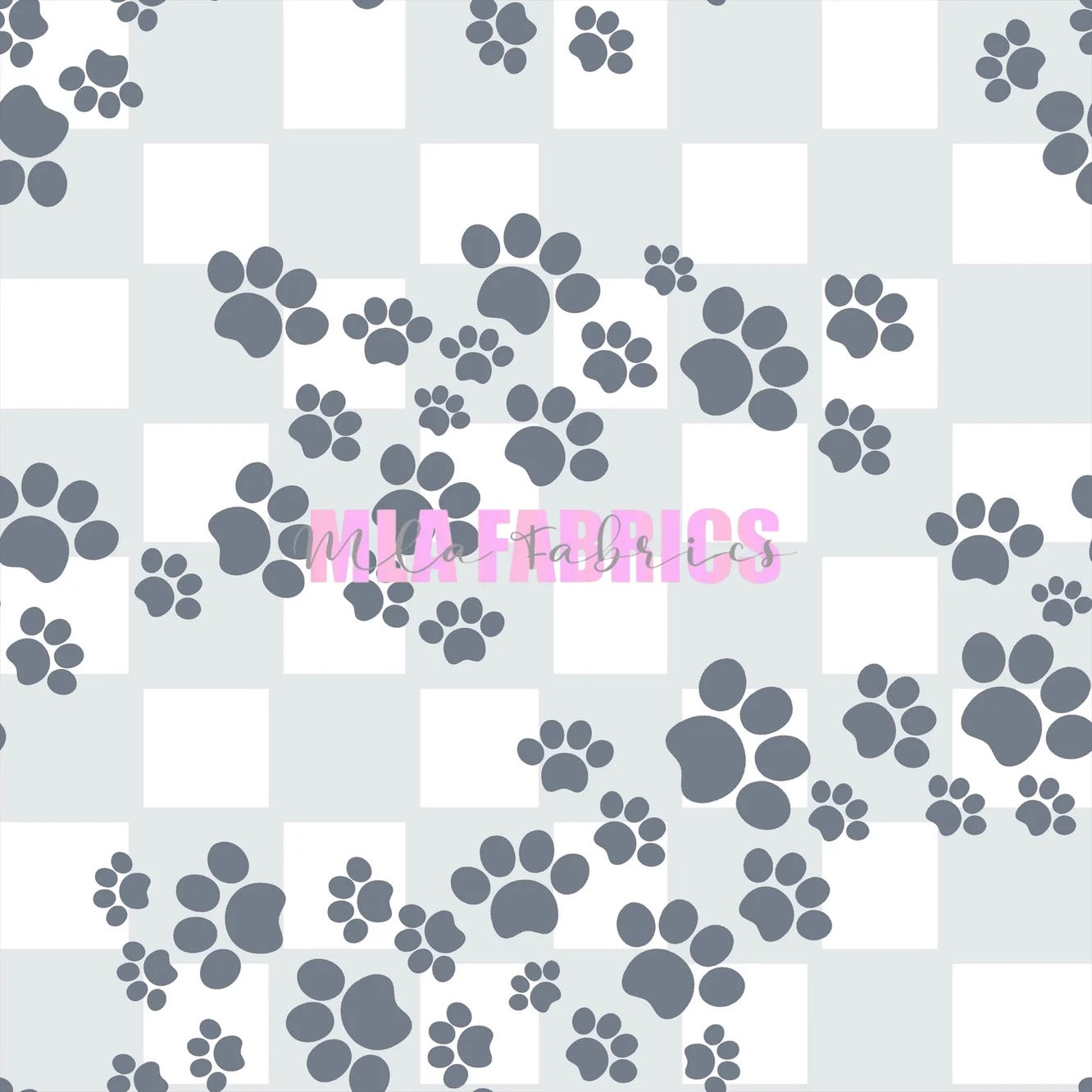 Grey Checker Paws Preorder