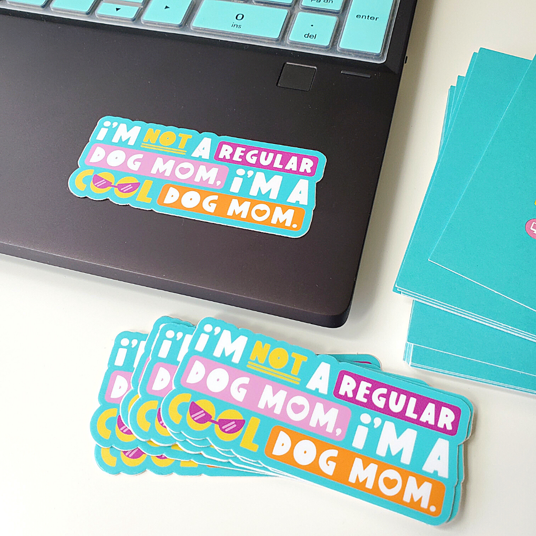 Cool Dog Mom Sticker