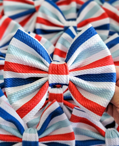Savannah Bow-Patriotic Stripes