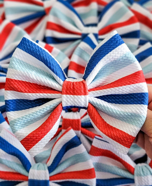 Savannah Bow-Patriotic Stripes