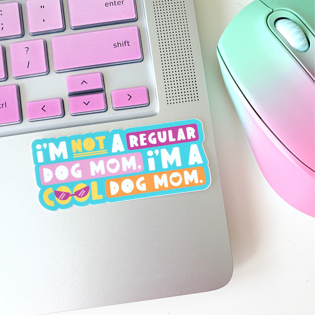 Cool Dog Mom Sticker