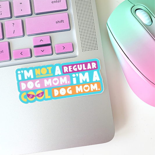 Cool Dog Mom Sticker